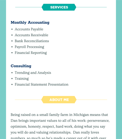 Dan Yonker Bookkeeping Services - About Your Company