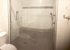 Want that spa feel in your own home? Large walk-in shower complete with rainfall shower, handheld shower wand, and body sprayers