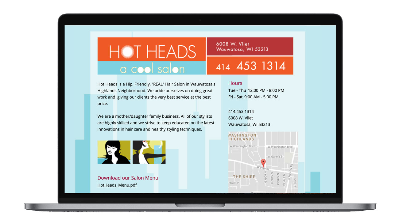 Hot Heads is a cool hair and nail salon based in Wauwatosa, Wisconsin.